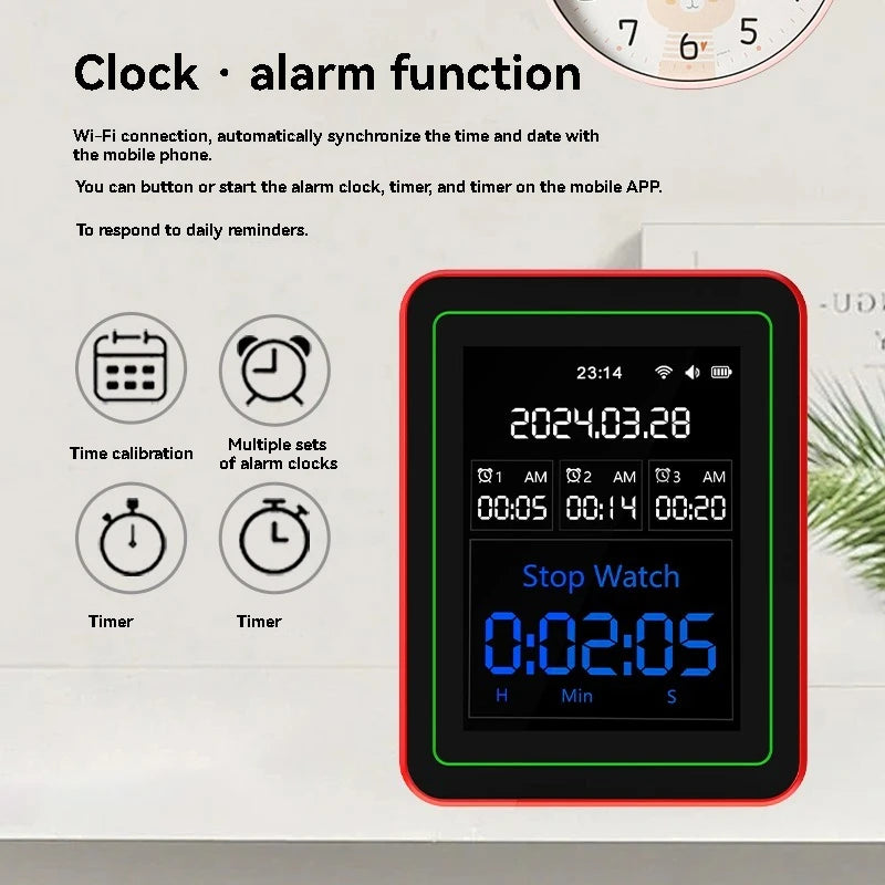 Home Air Quality Monitor Tuya WiFi 15 in 1 TFT Display Portable AQI PM0.3 PM1.0 PM2.5 PM10 CO CO2 TVOC HCHC Tester APP Co 이산화탄소
