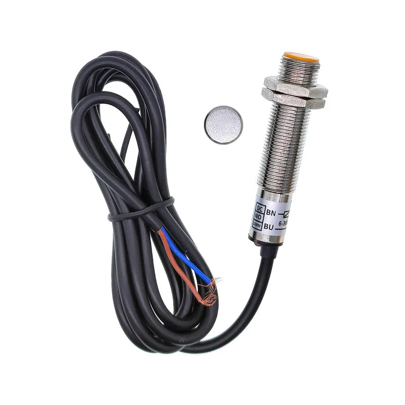 SJM12-10D1 Metal Hall Sensor Plastic Magnetic Proximity Switch M12 NPN DC 6-36V Normally Open 200mA DC 2 Wire NO 10mm