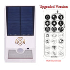 Multi-Function Solar PIR Motion Sensor Alarm Light Remote Control 129dB Siren For Home Garden Shed Caravan Farm Security Lamp