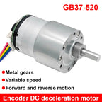 1pc JGB37-520 DC Geared Motor with Its Own Code Hall Encoder Self-Balancing Trolley with Speed Measurement