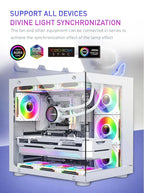 UPSIREN UF-1 PRISM 4 PRO Computer Chassis Fan 12cm ARGB 4 Pin PWM Quiet Cooling Fan 12V Large Air Volume 45.2CFM/600-1500RPM