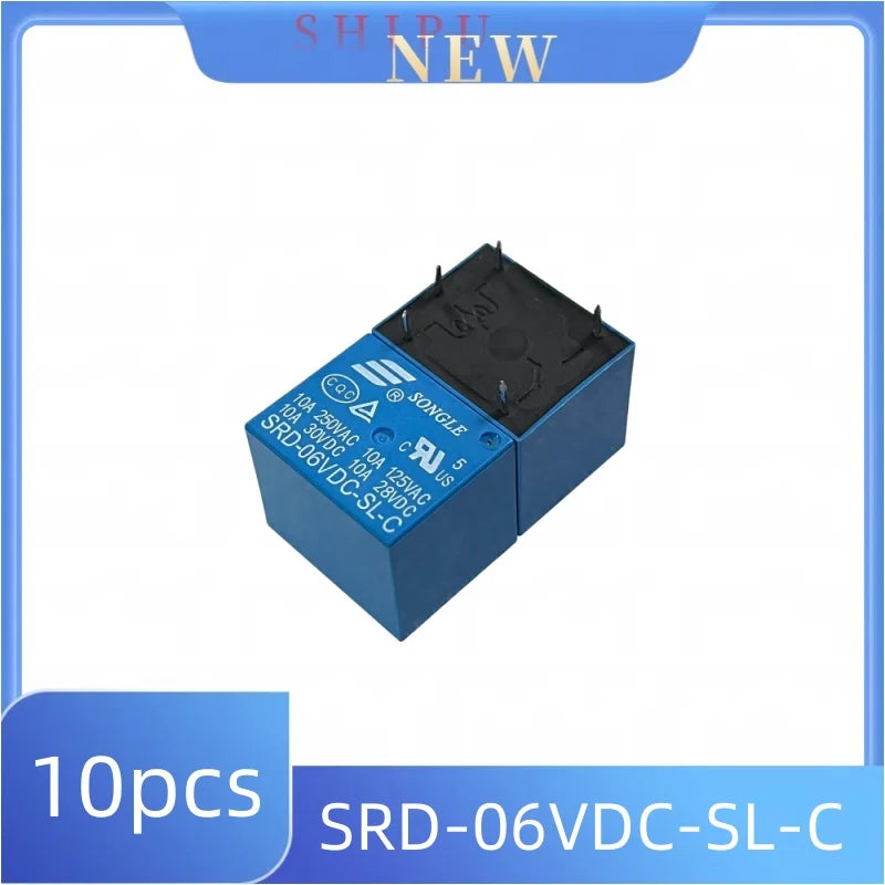 10pcs，SRD-03VDC-SL-C Relay SRD-05 SRD-05VDC-SL-B SRD-24VDC-SL-A SRD-12VDC-SL-C SL C 10A 250VAC 5PIN 3V 5V 9V 12V 24V 48V p