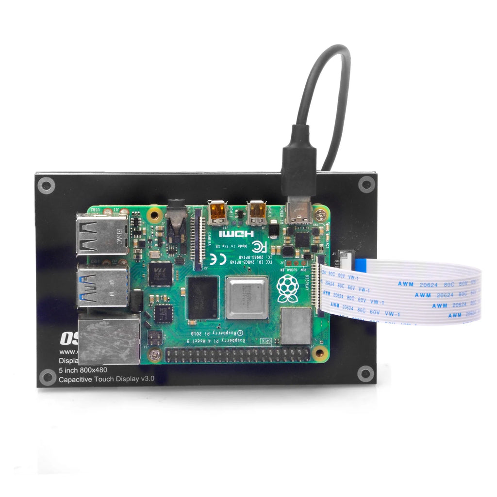 OSOYOO 5 Inch IPS Capacitive Touch Screen RPi5 DSI LCD Display Monitor 800x480 Resolution for Raspberry Pi 5 4 2 3 3B+