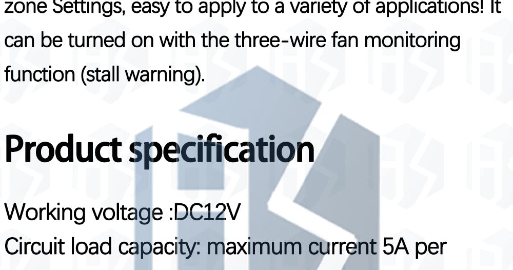 DC 12V 5A PWM PC CPU Fan Temperature Control Speed Controller Module Buzzer High-Temp Alarm NTC B 3950 Thermistor 50K