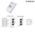 Ws2812b 5v Ws2812 5050 3528 4020 1204 1209 0807 2020 Mini Smd Led Chip Addressable Digital Pixel Rgb Full Color Led Diode Lamp