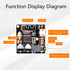 5.0 Bluetooth Audio Receiver Board Bluetooth MP3 Lossless Decoder Board Wireless Stereo Music Module Bluetooth Decoding Board.