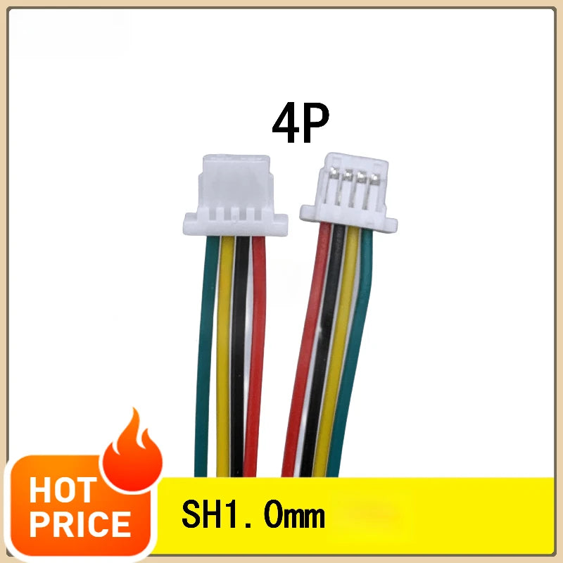 10Pcs JST SH Series 1.0mm Pitch Female Socket Terminal Plug Wire Connectors Set 2-12 Pin Options for Electronic Cables 28AWG