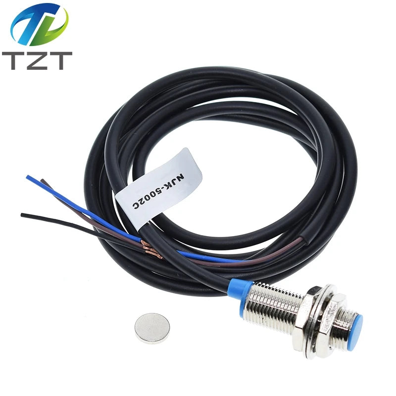 TZT NJK-5002C Hall Effect Sensor Proximity Switch NPN 3-Wires Normally Open + Magne