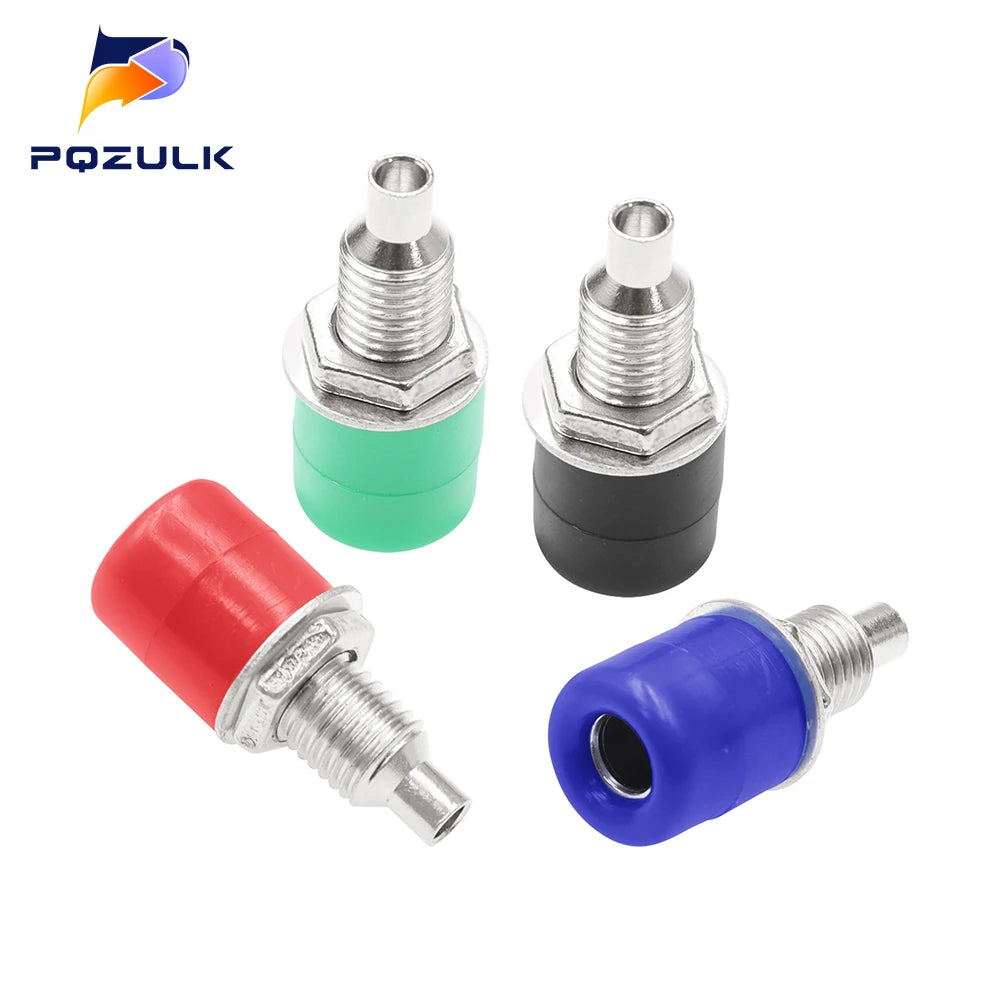 10PCS 4mm Banana Socket Binding Post Nut Banana Plug Jack Electrical Connector Terminal Test Hole DIY Parts Tools