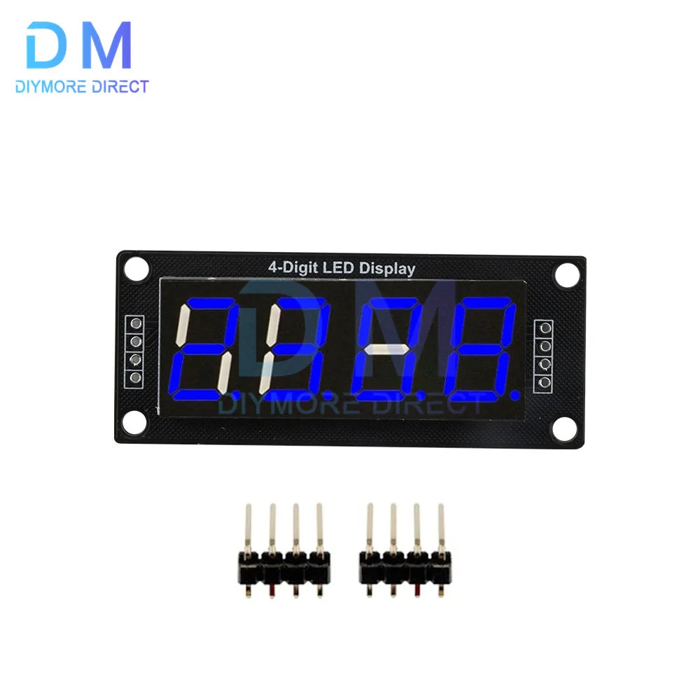 TM1637 LED Display Module for Arduino 4 Digit 7 Segment 0.56 inch Time Clock Indicator Tube Module Red Blue Green Yellow White