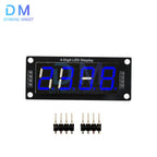 TM1637 LED Display Module for Arduino 4 Digit 7 Segment 0.56 inch Time Clock Indicator Tube Module Red Blue Green Yellow White