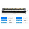 TB1503 TB2503 TB4512 Screw Terminal Block Barrier Strip 15A 25A 45A Wire Connector with Flame Retardant PC Cover for DIN Rail