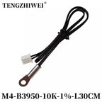 NTC Temperature Sensor Temperature Measurement Thermistor 10K B3950 1% M3M4M5M6M8M10 Inverter Fan Wire Ear Fixed Probe