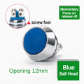 12mm Ball Round Head Metal Push Button Switch Waterproof Reset Self Locking Screw Welding Feet 3A Car Auto Horn Door Bell Swtich