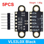 1/5PCS VL53L0X Time-of-Flight (ToF) Laser Ranging Sensor Breakout 940nm GY-VL53L0XV2 Laser Distance Module I2C IIC 3.3V/5V