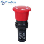 EB2 Emergency Stop Button Red Mushroom Head emergency off Switch Latching e-stop Push Buttons for Electronics Machine VaneAims