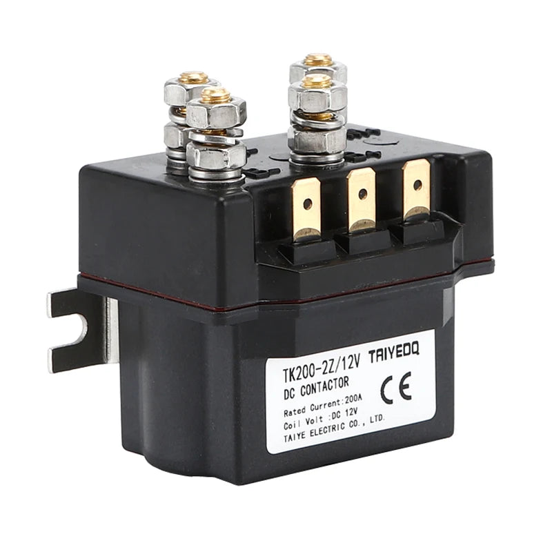 Winch Solenoid Relay 12V 200A DC 2 Phase Magnetic Intermittently Contactor 12/24/36/48/60VDC TK200-2Z