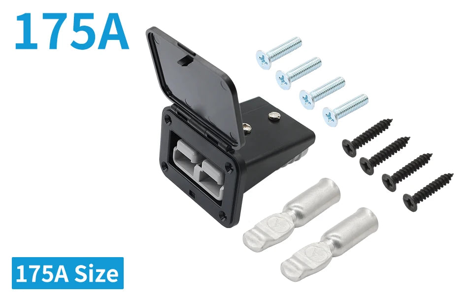 OMCH 1/2/5PCS 50A/120A/175A For Double Pole Plug Connector with Mount Bracket Panel Cover For Boat Truck Cable Connectors Plug