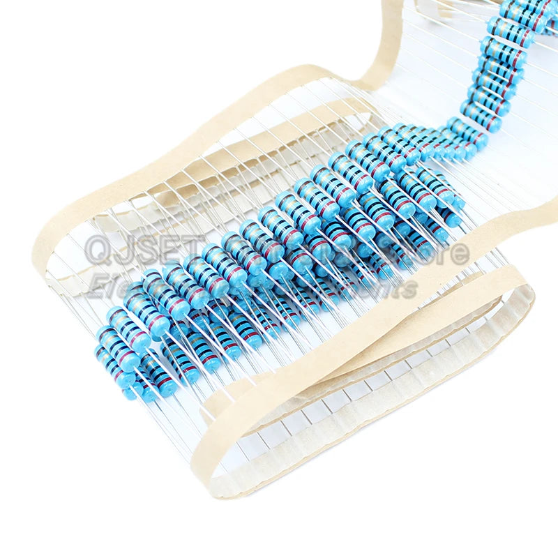 20pcs 1W Metal Film Resistors 1% 10 Ohm 47 100 200 220 470 510 Ohm 1K 4.7K 10K 22k 33k 47K 100k 200k 220k 510k 470k 910k 1M Ohms