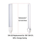 1PC G23 LED Sideview Plug Lamp L107mm/3W L135mm/4W 2835 Desk Read Table Tube 110V/220V 180Degree Horizontal PLS CFL Replacement