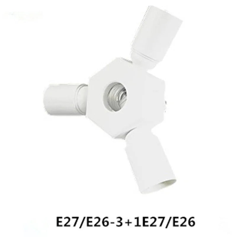 1pc E27-4E27 7E27 E26CFL LED Lamp Base Light Socket Splitter Extender Universal 250V2A Medium Edison Screw Lamp Holder Adapter