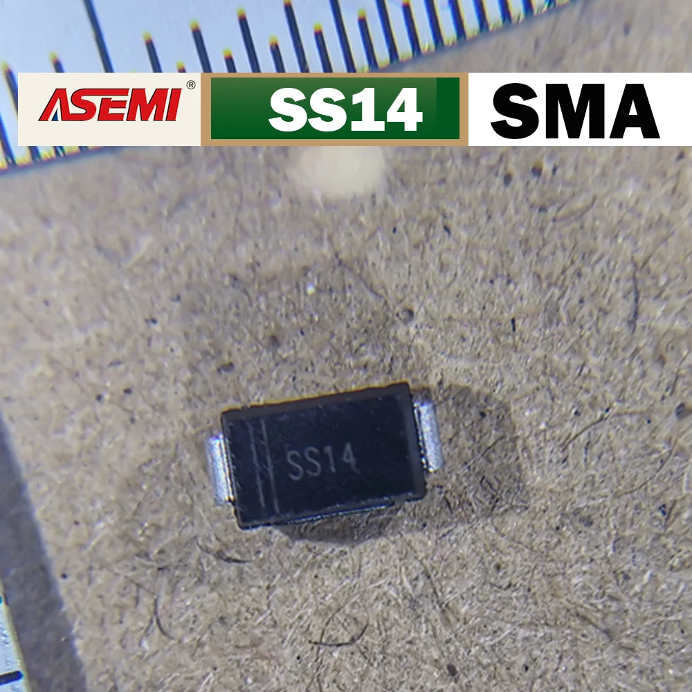 100PCS SS14 1A 40V Schottky Diode SMA ASEMI