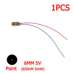 1-10pcs Laser Pointer Diode 650nm 5mW RED Dot Laser Diodes Module 5V Pointer Sight Copper Head Industrial Class