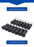 Waterproof M16 2 3 4 5Pin 6 7 8 9 Pin Cable Connector Outdoor IP68 Screw/Welding Male Female Wire Power Aviation Plug Connector