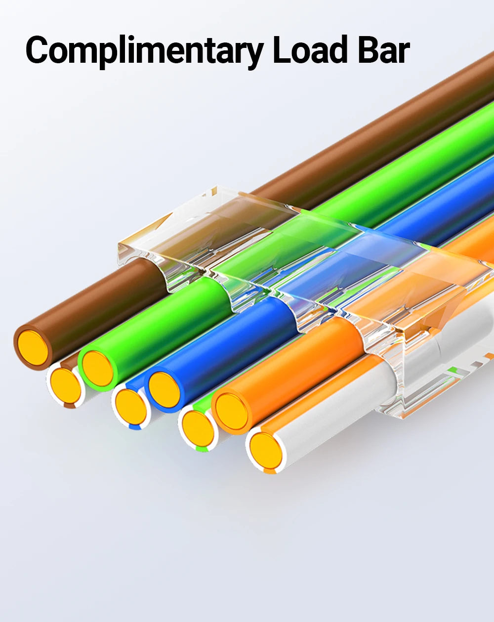 AMPCOM CAT7 Pass Through RJ45 Modular Plug Network Connectors STP 3/50μ Gold-Plated 8P8C Crimp End for Ethernet Cable