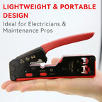 TOPLIA Vertical Network RJ45 Crimping Tool Kit Ethernet Crimp Tool Cable Crimper for RJ11/RJ12 Standard, RJ45 Pass Through