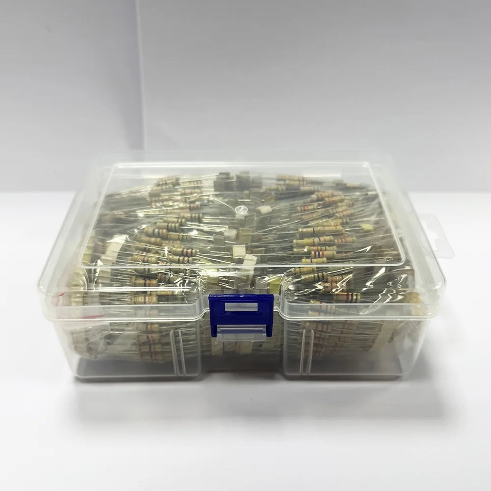 1000Pcs 1/2W 5% 100Values  1-10M Ohm Carbon Film Resistors Assortment Kit Electronic Components