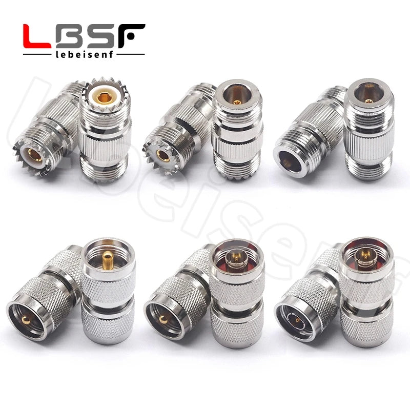 1/2/4/10pcs RF connector UHF-JKW UHF N-S male and female UHF/N-KJ M female elbow 90 degree SL16/SO239 right angle RF adapter L