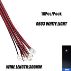10Pcs 0402 0603 Led SMD Wire For Model Train HO N OO Scale Red Black Line Pre-soldered Micro Litz Diorama Railway 30cm 3V