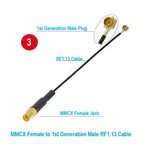 2PCS MMCX to Cable MMCX Male/Female to u.FL/RF-1 Male Plug Connector WIFI Antenna Jumper RG113 RF1.13 Pigtail