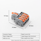 10/50/100PCS Push-in Electrical Wire Terminal Block Connector Fast Universal Lever Wire C Docking Electrical Connection 32A 250V