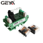 SALE GEYA 2/4/16 Channel PLC Relay Module 12V/24V DC 8A with Fuse Protection DIN Rail Mount Industrial Automation