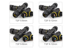 IP68 M20T Quick Outdoor Waterproof T Shape Connector 2/3 Pin Screw Electric Wire Terminal Adapter Home For LED Lighting 16A/380V