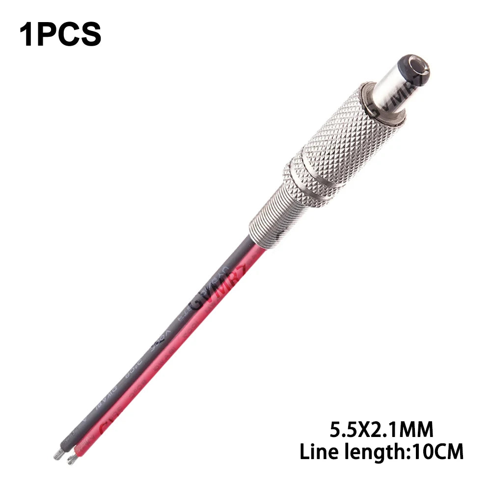 DC099 5.5 x 2.1mm/5.5x2.5mm DC power outlet male female connector adapter with 10cm/20cm Cable  5.5*2.1