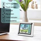 Digital Weather Station Clock Indoor Outdoor Weather Forecast Barometer Thermometer Hygrometer with 1Pc Wireless Outdoor Sensor