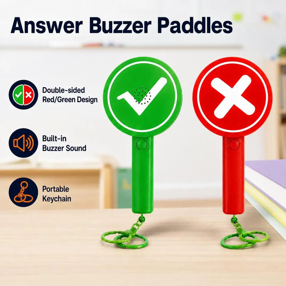 Hand‑Held Yes‑No Signal Paddle With Sound Effect Plastic Electronic Quiz Buzzer Prop For Classroom Trivia Game Interactive Toys