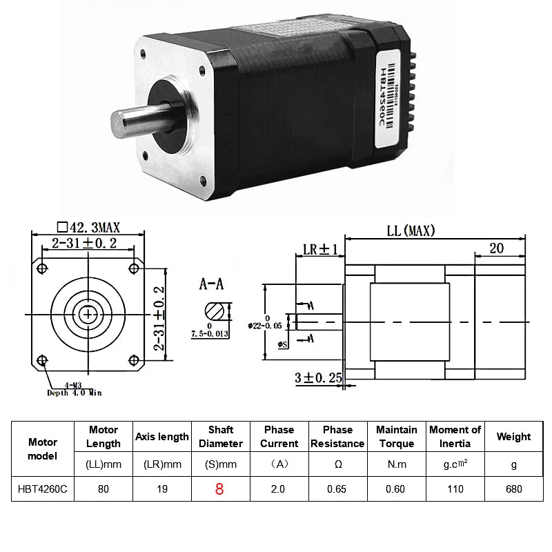 Closed Loop Integrated Stepper Motor Nema17 42mm/Nema23 57mm DC24V 2 Phase Stepper Motor Drive All-In-One Easy Servo Motor