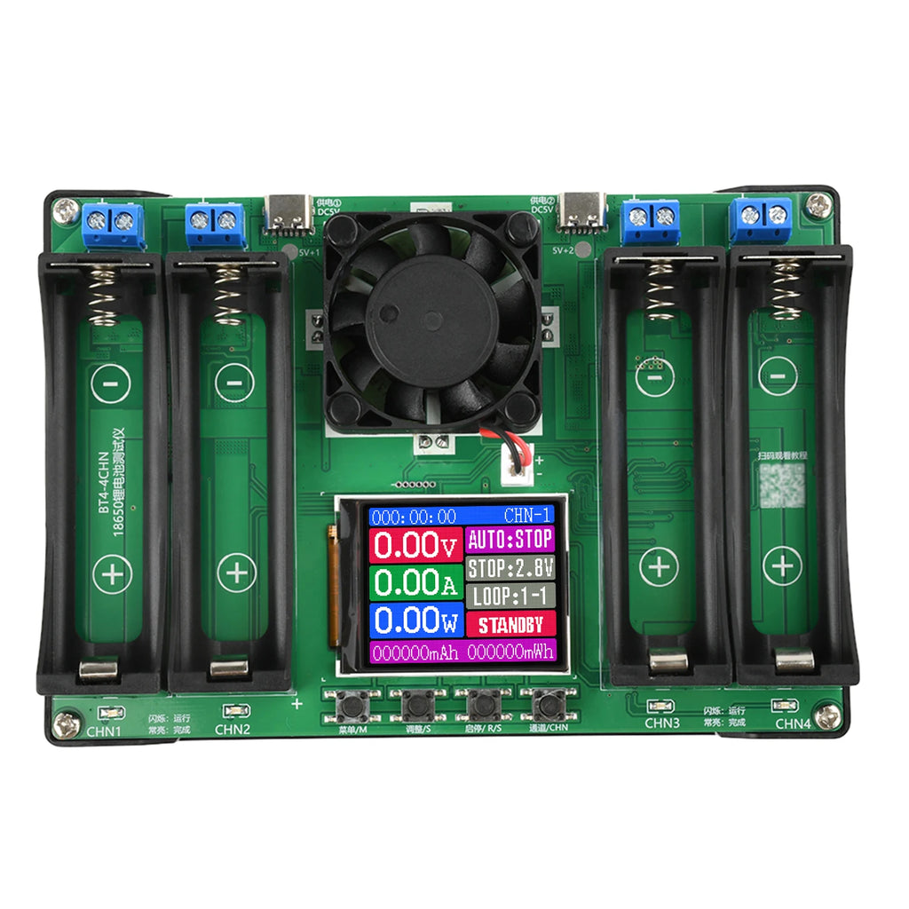 Battery Tester LCD Display Universal Battery Checker Analyzer Charger for 18650 Batteries 4 Channel Internal Resistance Tester