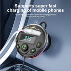 3 in 1 Charge Cable Car Bluetooth  FM Transmitter MP3 Modulator Player Handsfree Audio Receiver