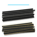 Javino 5/20/50Pcs 1x40 Pin Connector Header Strip Male Female Header Single Row 40 Pin 2.54mm Pin Connector Strip Round Needle