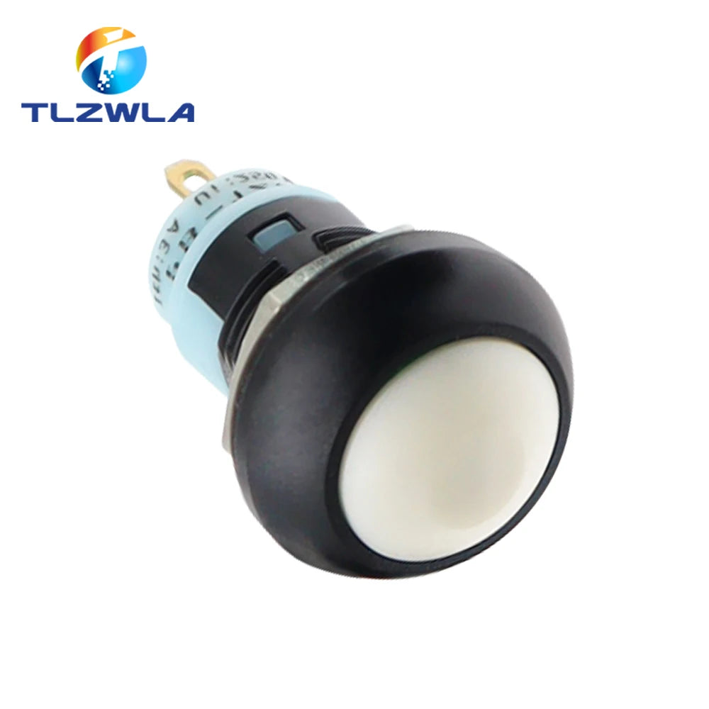 1PCS DIY Mini 12mm Momentary Waterproof Push Button Switch Horn Blue White Green Red Yellow Black 1A 250V Self-reset