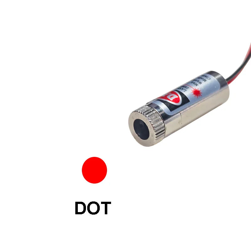 650nm 5mW Line/Cross/Dot RED Laser Module Head Adjustable Beam 3-5V 12MM Glass Lens Focusable Diode Head Industrial Class