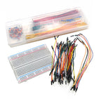 MB102 Breadboard Kit 400/830 Points Prototype Board 65 Jumper Wires U-Shaped Solderless Breadboard Jumper Cables DIY Electronics