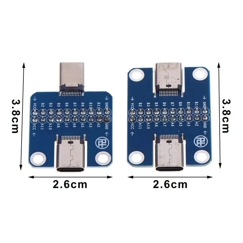 2026 NEW 1PCS Type C Male To Female USB 3.1 Test PCB Board Adapter 2.54mm Connector Socket Cable Data Transfer Test Wire Board
