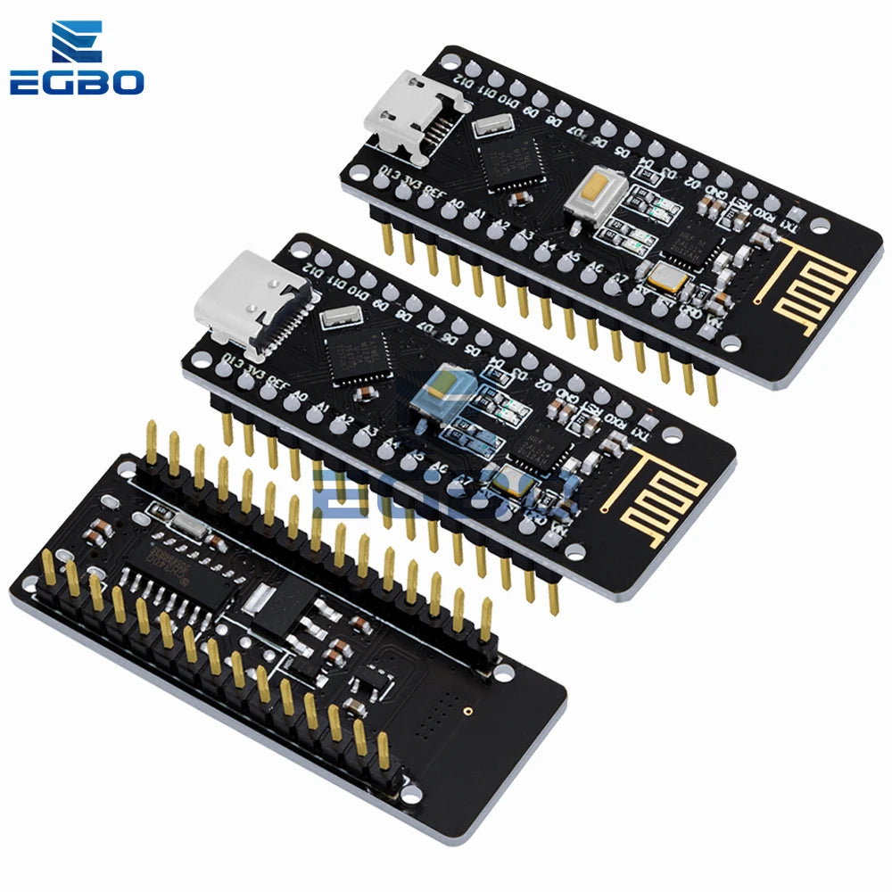 1PCS RF-Nano Nano V3.0, Micro USB Nano Board ATmega328P QFN32 5V 16M CH340, Integrate NRF24l01+2.4G wireless for Arduino