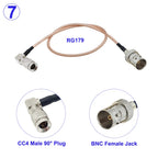 DIN 1.0/2.3 Mini BNC Male to BNC Male/Female Connector RG179 RF Coaxial Cable HD SDI 75ohm For Blackmagic HyperDeck Shuttle